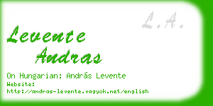 levente andras business card