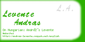 levente andras business card